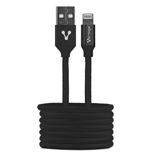 Cable APPLE Lightning USB De 1 Metro Negro VORAGO CAB-119-BK