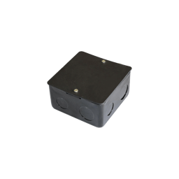 Caja de registro acero galvanizado 10x10cm negro TMK10X10