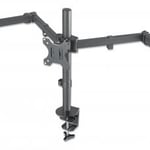 Soporte de Escritorio para 3 Monitores 13"- 27" Manhattan Hasta 21KG Color Negro, 461658