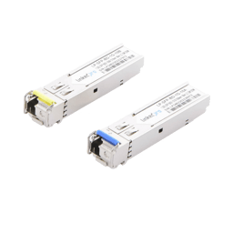 Kit de Transceptor Linkedpro By Epcom LP-SFP-BD-1G-10/Opticos Bidireccionales SFP (Mini-GBIC)/Monomodo 1310 & 1550NM/1.25GBPS/1000BASE-BX/Conector LC/UPC Simplex/DDM/Hasta 10KM