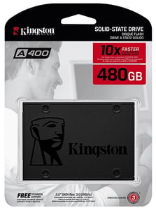Unidad estado sólido SSD 480GB 2.5" Kingston, SA400S37/480G