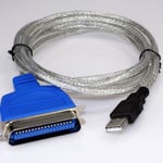Cable Adaptador de USB 2.0 a Paralelo Xtech XTC-318 Transparente 1.8 Metros