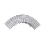 Curva horizontal pre-fabricada de 90&deg; 66/50 mm de ancho