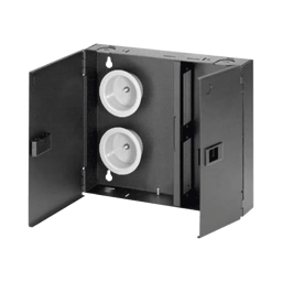Caja de Conexion de Fibra Optica Panduit FWME2 para Montaje en Pared Acepta 2 Placas FAP/ FMP Hasta 48 Fibras Color Negro