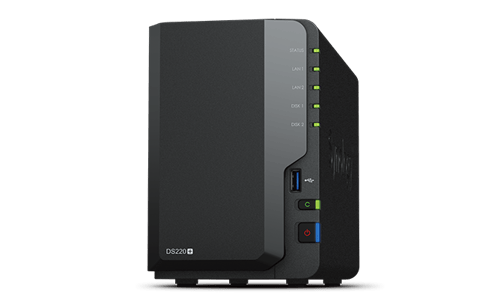 Servidor NAS de escritorio Synology DS220+ con 2 bahias/ hasta 32 tb/ soporta hasta 14 cámaras
