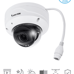 Camara IP Domo Vivotek FD9388-HTV, 5MP/ Lente Varifocal Remoto 2.8 a 12MM/ H265/ Smart IR 30MTS/ Microfono Integrado/ Proteccion IP66, IK10/NDAA/Onvif