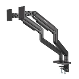 Soporte de Escritorio Para 2 Monitores 17" - 45" Manhattan 462587 Soporta 36KG/de Piston/Color Negro