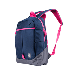 Mochila Para Laptop 15.6" Techzone Rainbow TZLBP26-A Poliéster /Color Azul Con Rosa