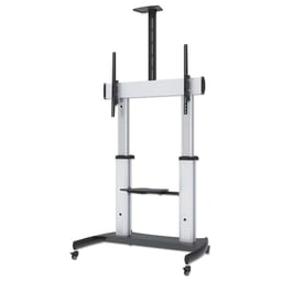 Soporte Movil Para Pantalla 60"-100" Manhattan 461672 HASTA 100KG/Color Plata