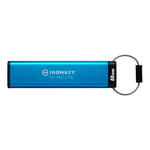 Memoria USB-C 8GB Kingston IKKP200C/8GB Ironkey Keypad 200C, USB Tipo C/IP68/Color Azul