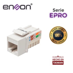 Conector Modular Jack RJ45 Enson EPRO-JACK5E-W CAT5E Color Blanco