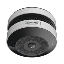Cámara Mini Fisheye IP Hikvision HF-VS409 4MPX/para Interiores/con Detector de Humo Puntual/Autónomo/15M IR/POE/WDR 120DB/Alarma de 85DB/MicroSD 128GB