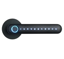 Cerradura Inteligente Biométrica Estilo Americano ZKTeco SL01-A630N con Lector de Huellas/Código/100 Huellas/100 Contraseñas/App Móvil NGTeco Home