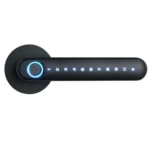 Cerradura Inteligente Biométrica Estilo Americano ZKTeco SL01-A630N con Lector de Huellas/Código/100 Huellas/100 Contraseñas/App Móvil NGTeco Home