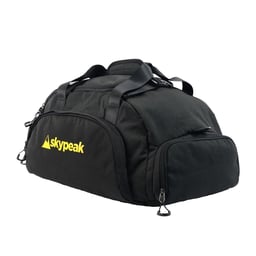 Mochila Duffle 18" SKYPEAK LSMB10298Y Deportiva De Poliéster Negra Con Detalles Amarillos
