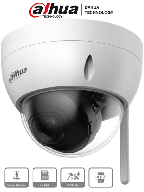 Camara IP Domo Dahua DH-IPC-HDBW1430DE-SW 2560 X 1440 PX/Lente 2.8MM/IR 30MTS/IP67/SMD/90° de Apertura/MicroSD/Metal