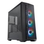Gabinete Cooler Master MB520-KGNN-S00 C/Ventana / ARGB / ATX / Midi-Tower / USB 3.2 / Sin Fuente / Con 3 Ventiladores / Negro