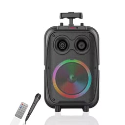 Bocina Portatil Inalambrica MC-8120 Con Bluetooth / USB / Negro / Con Un Woofer De 8" / 15W / 5000MAH / 5V / RGB