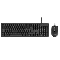 Kit Teclado y Mouse Alambrico Nextep NE-490A con Operación Silenciosa, USB, Mouse de 1200DPI y con 4 Botones, Negro