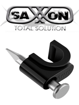 Bolsa de 50 Grapas de Pared Saxxon EGRA955MMN, Color Negro 5MM, Clavo de 3/4, para Concreto de Alta Resistencia