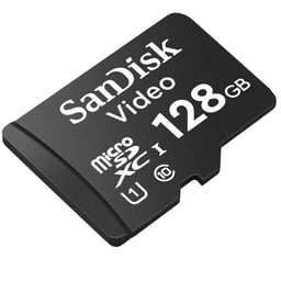 Memoria MicroSDXC 128GB Sandisk SDSDQAS4-128G-BP / Clase 10 / U1 / Especializada Para Videovigilancia