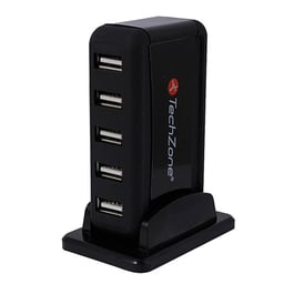 Hub 7 puertos USB con cargador AC Techzone TZ17HUB01