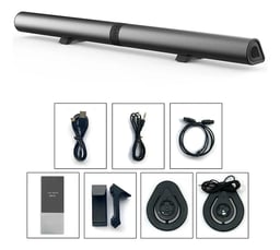 Barra de Sonido BS-56 2.0 Canales Bluetooth 5.0 50W DSP 3D Negra