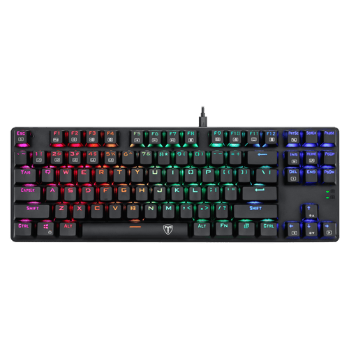 Teclado Mecanico TKL T-Dagger RGB Bora T-TGK315-BS Blue Switch Alambrico/ USB/ Color Negro