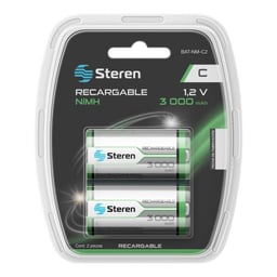 Bateria Recargables Steren BAT-NM-C2/Alcalinas/1.2V/2 Pieza