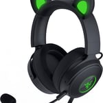 Diadema Gamer Con Microfono Razer Kraken Kitty V2 Pro/ Alambrico/ 2M/ RGB/ USB/ Color Negro-Verde, RZ04-04510100-R3U1