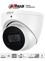Camara Domo Eyeball Dahua HDW2802T-A 4K Starlight/ Lente 2.8 MM/ IR de 50 MTS/ WDR Real 120 DB/ Microfono Integrado+1 Canal de Audio/ IP67