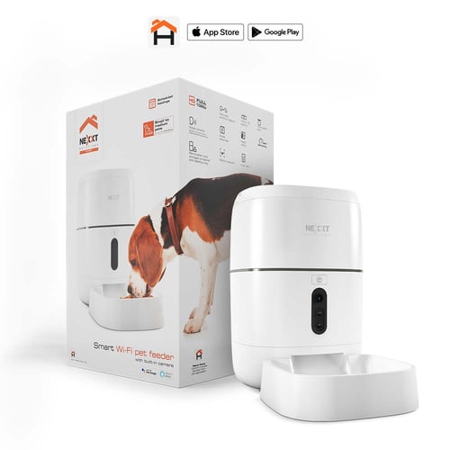 Dispensador Inteligente de Alimento Para Mascotas WIFI Nexxt NHA-P610 Blanco
