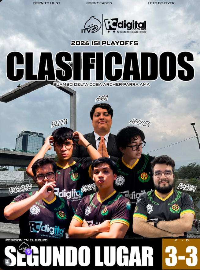 Cartel de clasificación Tiburones ITVER a playoffs ISI 2026