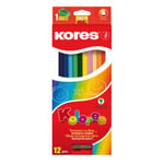 Colores Triangulares Kores 3MM Estuche con 12, 933126