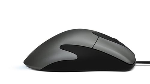 Mouse Ergonomico Microsoft Classic Intellimouse Alambrico/ Optico/ USB/ 3200DPI/ Negro, Plata, HDQ-00001