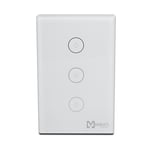 Apagador Inteligente WIFI Mirati M3SI1 Montaje en Pared/ 3 Apagador Touch/ Compatible con Alexa y Asistente de Google
