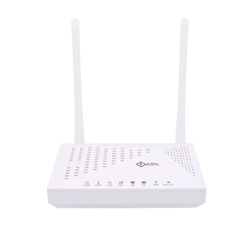 Router C-DATA FD512XW-X WIFI/ 1 Puerto GPON SC-UPC/ 1 Puerto Gigabit Ethernet/ 1 Puerto Fast Ethernet/ WIFI 2.4GHZ Antenas de 5DBI/ Alimentacion 12VDC/ Distancia de Hasta 20KM