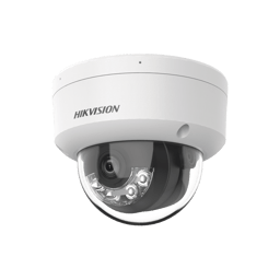 Cámara Mini Domo IP Hikvision DS-2CD1163G2-LIUF de 6MPX/2.8MM/30M IR + 30M Luz Blanca/Micrófono Integrado/Antivandálico IK08/AcuSense Lite/IP67/H.265/POE/ONVIF/Micro SD