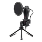 Microfono Gamer Redragon Quasar GM200-1, Alambrico/ USB/ Color Negro