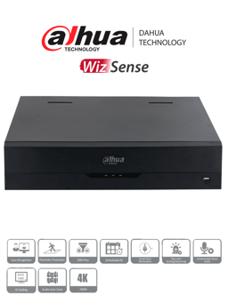 DVR 32 Canales 4K Dahua DH-XVR5432L-4KL-I3, H.265+, Hasta 32 Canales IP, 2 Canales de Reconocimiento Facial, Codificacion IA, 4 Bahias Para Discos Duros