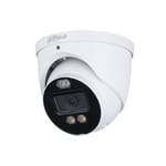 Cámara domo TIOC Dahua DH-HAC-ME1809HN-A-PV, 4K, lente de 2.8 mm, luminador dual inteligente con fullcolor, estrobo con luz roja y azul, apertura de 106°, IR de 40 metros y luz visible, micrófono integrado, IP67