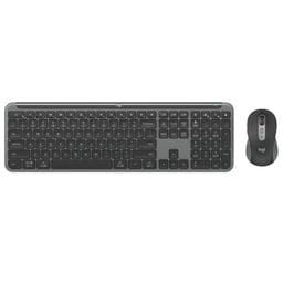 Kit Teclado Y Mouse Inalámbrico Logitech Signature Slim Combo MK950 / Bluetooth 5.1 / Receptor USB / Español / Color Negro / 920-012473