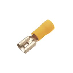 Paquete C/25 Piezas Terminal Tipo Hembra Aislada 0.250 /12-10 AWG Epcom AE55096 Amarillo/Para Baterias Con Terminal F1