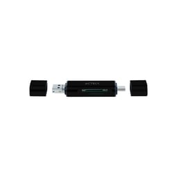 Lector de Memoria Dual Acteck AC-934824 DH450, MicroSD, SD, USB Tipo A, USB Tipo C, Color Negro