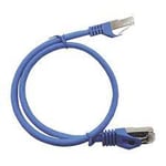 Cable patch cord Linkedpro CAT6A 10G blindado 1m azul, LP-STP-6A-100BU