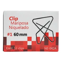 Paquete De 10 Cajas De Clips Rectangular Nextep NE-041A De #1 32MM / Niquelado / Con 100 Clips Cada Caja