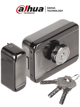 Cerradura Eléctrica Inteligente Con Cierre Automático Dahua DHI-ASF601A, 12 VDC/ Bidireccional/Aplicaciones En Puerta De Madera, Metal, Emergencia Compatible Con Videoporteros Y Controles De Acceso