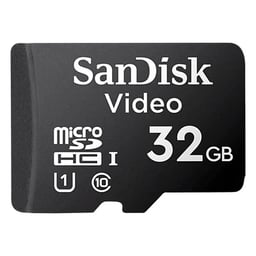 Memoria MicroSD SANDISK SDSDQAS4032GBP 32GB ALTA RESISTENCIA PARA VIDEOVIGILANCIA CLASE 10 ESCRITURA HASTA 50MB/S