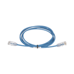 Cable de Parcheo Panduit TX6, UTP CAT6, Diametro Reducido (28AWG), Color Azul, 7FT, UTP28SP7BU