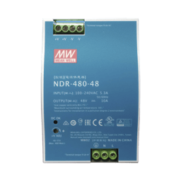 Fuente de Poder Industrial 480W Meanwell 48VCD para Montaje en Riel Din, NDR-480-48